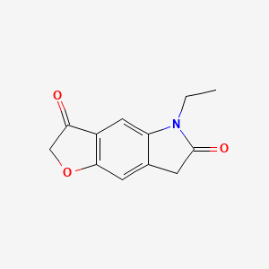 molecular formula C12H11NO3 B8291587 5-Ethyl-3,6-dioxo-2,3,6,7-tetrahydro-furo[2,3-f]indole 