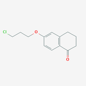 molecular formula C13H15ClO2 B8291590 6-(3-Chloro-propoxy)-3,4-dihydro-2H-naphthalen-1-one 