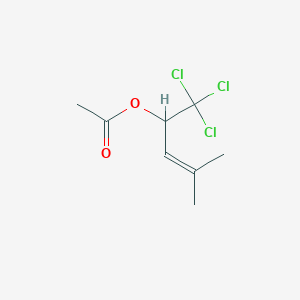 molecular formula C8H11Cl3O2 B8291598 1,1,1-Trichloro-2-acetoxy-4-methyl-3-pentene CAS No. 63170-40-1