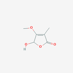 molecular formula C6H8O4 B8291647 2,5-Dihydro-5-hydroxy-4-methoxy-3-methyl-2-oxofuran 