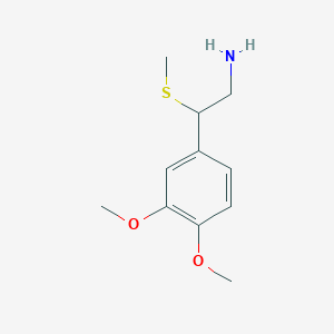 molecular formula C11H17NO2S B8291721 2-(3,4-Dimethoxyphenyl)-2-(methylthio)ethylamine 