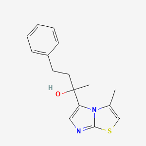 molecular formula C16H18N2OS B8291725 alpha,3-Dimethyl-alpha-(2-phenylethyl)imidazo[2,1-b]thiazole-5-methanol 