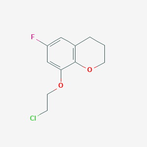 molecular formula C11H12ClFO2 B8291741 2-(6-Fluorochroman-8-yloxy)ethylchloride 
