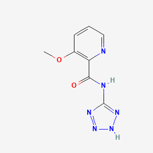 molecular formula C8H8N6O2 B8291746 N-(5-tetrazolyl)-3-methoxy-2-pyridinecarboxamide 