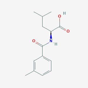 molecular formula C14H19NO3 B8291770 (S)-4-Methyl-2-(3-methyl-benzoylamino)-pentanoic acid 