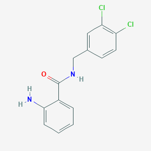 molecular formula C14H12Cl2N2O B8291795 2-amino-N-(3,4-dichlorobenzyl)benzamide 
