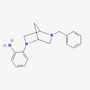 molecular formula C18H21N3 B8291807 5-Benzyl-2-(2-aminophenyl)-2,5-diazabicyclo[2.2.1]heptane 