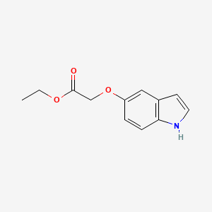 molecular formula C12H13NO3 B8291814 (1H-Indol-5-yloxy)-acetic acid ethyl ester 