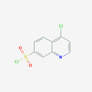molecular formula C9H5Cl2NO2S B8291829 4-Chloroquinoline-7-sulfonyl chloride 