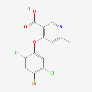 molecular formula C13H8BrCl2NO3 B8291841 4-(4-Bromo-2,5-dichloro-phenoxy)-6-methyl-nicotinic acid 