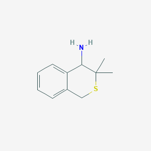 molecular formula C11H15NS B8291881 4-Amino-3,3-dimethylisothiochroman 