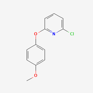 molecular formula C12H10ClNO2 B8291897 2-Chloro-6-(4-methoxyphenoxy)pyridine 