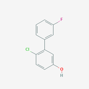 molecular formula C12H8ClFO B8291898 6-Chloro-3'-fluorobiphenyl-3-ol 