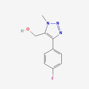 molecular formula C10H10FN3O B8291940 [5-(4-Fluoro-phenyl)-3-methyl-3H-[1,2,3]triazol-4-yl]-methanol 