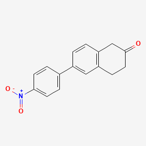 molecular formula C16H13NO3 B8291941 6-(4-nitrophenyl)-3,4-dihydronaphthalen-2(1H)-one 