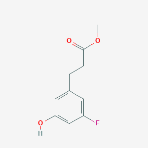 molecular formula C10H11FO3 B8291974 Methyl 3-(3-fluoro-5-hydroxyphenyl)propanoate 