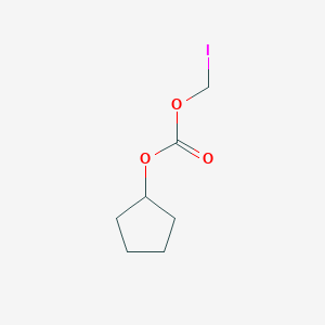 molecular formula C7H11IO3 B8291985 Cyclopentyloxycarbonyloxymethyl iodide 