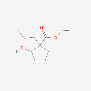 molecular formula C11H20O3 B8291995 Ethyl 2-hydroxy-1-n-propyl-cyclopentane carboxylate 