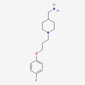 molecular formula C15H23FN2O B8292014 4-Aminomethyl-1-[3-(p-Fluorophenoxy)propyl]piperidine 