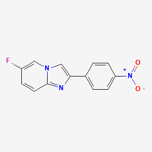 molecular formula C13H8FN3O2 B8292022 6-Fluoro-2-(4-nitrophenyl)imidazo[1,2-a]pyridine 