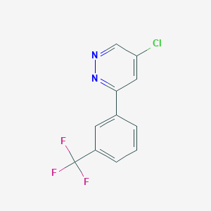 molecular formula C11H6ClF3N2 B8292031 5-Chloro-3-[3-(trifluoromethyl)phenyl]pyridazine 