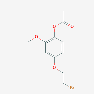 molecular formula C11H13BrO4 B8292040 4-(2-Bromoethoxy)-2-methoxyphenyl acetate 