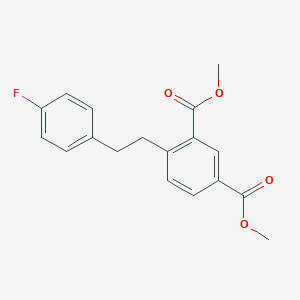 molecular formula C18H17FO4 B8292048 Methyl 4-(4-fluorophenethyl)-3-methoxycarbonylbenzoate 