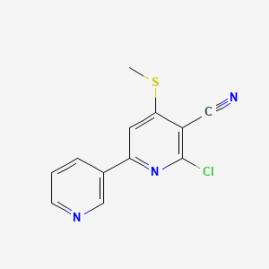 6-Chloro-4-(methylthio)-2,3'-bipyridine-5-carbonitrile