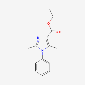 molecular formula C14H16N2O2 B8292088 Ethyl 2,5-dimethyl-1-phenyl-1H-imidazole-4-carboxylate 