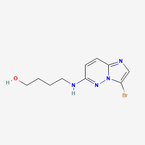 molecular formula C10H13BrN4O B8292100 4-(3-Bromoimidazo[1,2-b]pyridazin-6-ylamino)butan-1-ol 