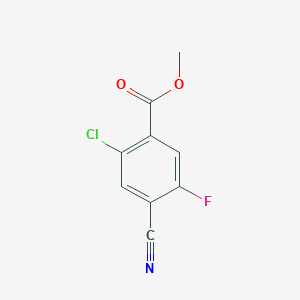 molecular formula C9H5ClFNO2 B8292106 Methyl 2-chloro-4-cyano-5-fluorobenzoate 