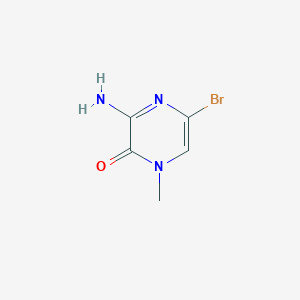 molecular formula C5H6BrN3O B8292124 3-Amino-5-bromo-1-methylpyrazin-2-one 