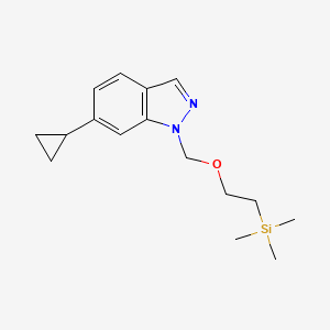 molecular formula C16H24N2OSi B8292136 6-cyclopropyl-1-(2-trimethylsilanyl-ethoxymethyl)-1H-indazole 