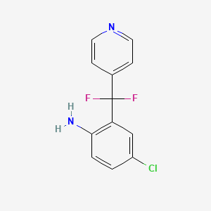 molecular formula C12H9ClF2N2 B8292174 4-Chloro-2-(difluoro-pyridin-4-yl-methyl)-phenylamine 