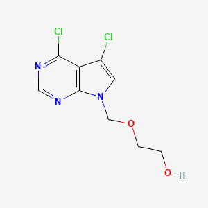 molecular formula C9H9Cl2N3O2 B8292189 2-[(4,5-Dichloropyrrolo[2,3-d]pyrimidin-7-yl)methoxy]ethanol 