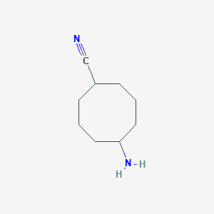 molecular formula C9H16N2 B8292201 5-Amino-cyclooctanecarbonitrile 