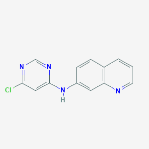 molecular formula C13H9ClN4 B8292214 (6-Chloropyrimidin-4-yl)-quinolin-7-yl-amine 