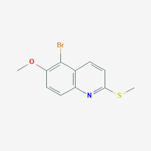 molecular formula C11H10BrNOS B8292261 5-Bromo-6-methoxy-2-methylthioquinoline 