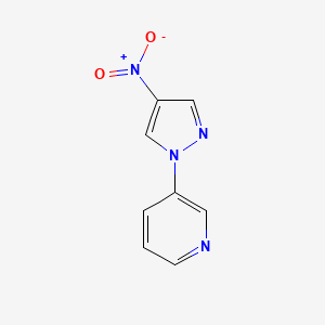molecular formula C8H6N4O2 B8292280 3-(4-Nitro-1H-pyrazol-1-yl)pyridine CAS No. 28469-30-9