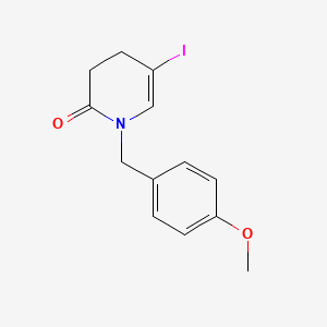 molecular formula C13H14INO2 B8292339 5-iodo-1-(4-methoxybenzyl)-3,4-dihydropyridin-2(1H)-one 