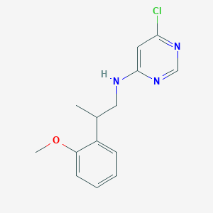 molecular formula C14H16ClN3O B8292363 6-chloro-N-(2-(2-methoxyphenyl)propyl)pyrimidin-4-amine 