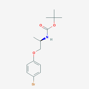 molecular formula C14H20BrNO3 B8292371 tert-Butyl (R)-(1-(4-bromophenoxy)propan-2-yl)carbamate 