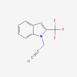 molecular formula C12H8F3N B8292400 1-(2-propynyl)-2-trifluoromethyl-(1H)-indole 