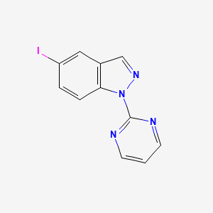 molecular formula C11H7IN4 B8292405 5-Iodo-1-pyrimidin-2-yl-1H-indazole 