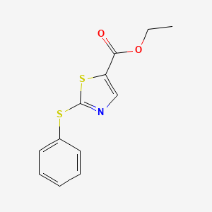 molecular formula C12H11NO2S2 B8292415 Ethyl 2-phenylsulfanyl-thiazole-5-carboxylate 