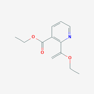 molecular formula C12H15NO3 B8292468 Ethyl 2-(1-ethoxyvinyl)nicotinate 