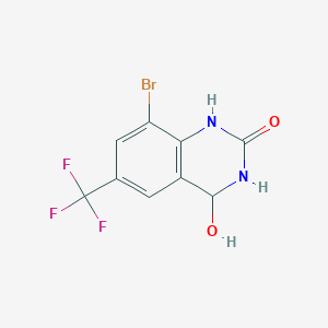 molecular formula C9H6BrF3N2O2 B8292472 8-Bromo-6-(trifluoromethyl)-1,4-dihydroquinazoline-2,4-diol CAS No. 953039-40-2