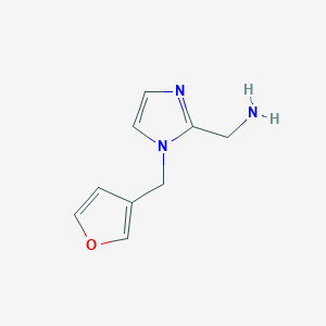 molecular formula C9H11N3O B8292482 2-Aminomethyl-1-(3-furylmethyl)-1H-imidazole 
