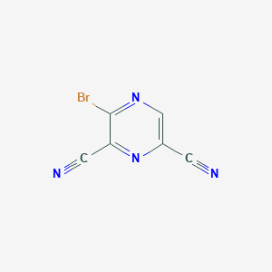 molecular formula C6HBrN4 B8292486 3-Bromopyrazine-2,6-dicarbonitrile 