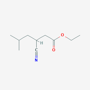 molecular formula C10H17NO2 B8292492 3-Cyano-5-methylhexanoic Acid Ethyl Ester 